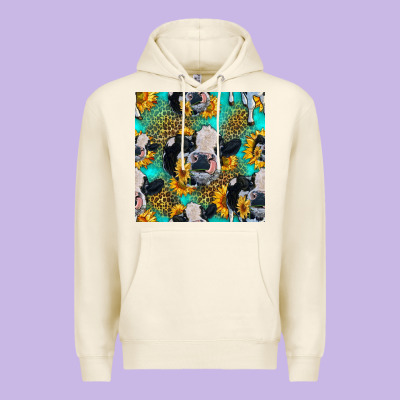 Holstein Cow Seamless Pattern Premium Hoodie Designed By Hra Design Shop