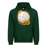 Forest Green western volleyball with sunflower Urban Hoodie - HRA Design Shop