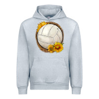 Heather Grey western volleyball with sunflower Urban Hoodie - HRA Design Shop
