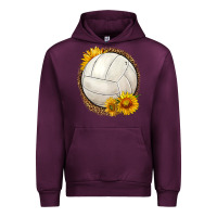 Mauve Wine western volleyball with sunflower Urban Hoodie - HRA Design Shop