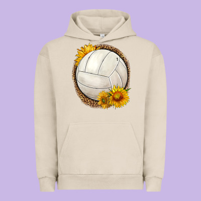 Western Volleyball With Sunflower Urban Hoodie Designed By Hra Design Shop