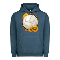 Pigment Midnight Navy western volleyball with sunflower Urban Hoodie - HRA Design Shop