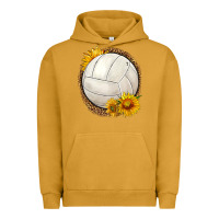 Pigment Peanut Butter western volleyball with sunflower Urban Hoodie - HRA Design Shop