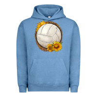 Pigment Pebble Blue western volleyball with sunflower Urban Hoodie - HRA Design Shop