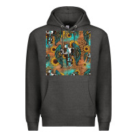 Charcoal Heather faith cross seamless pattern Premium Hoodie - HRA Design Shop