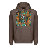 Coffee faith cross seamless pattern Premium Hoodie - HRA Design Shop