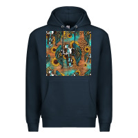 Navy faith cross seamless pattern Premium Hoodie - HRA Design Shop