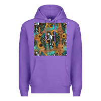 Purple faith cross seamless pattern Premium Hoodie - HRA Design Shop
