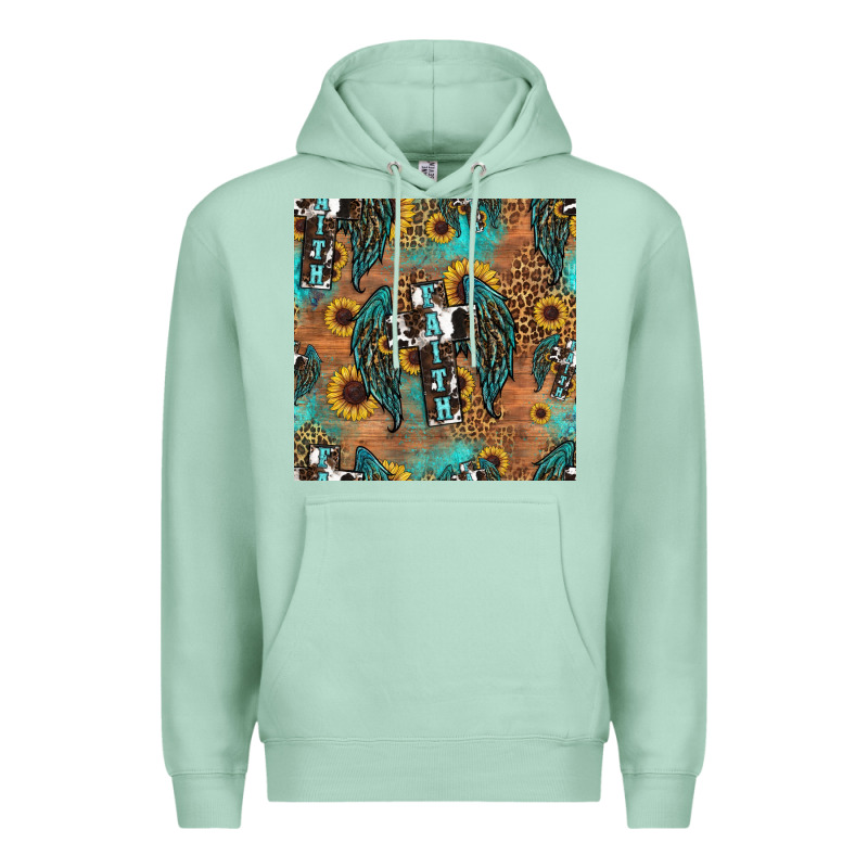 Faith Cross Seamless Pattern Premium Hoodie by HRA Design Shop | Teevron