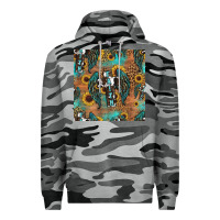 Slate Camo faith cross seamless pattern Premium Hoodie - HRA Design Shop