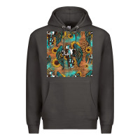 Smoke faith cross seamless pattern Premium Hoodie - HRA Design Shop