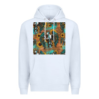 White faith cross seamless pattern Premium Hoodie - HRA Design Shop