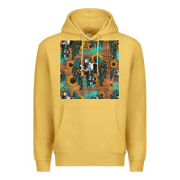 Antique Gold faith cross seamless pattern Premium Hoodie - HRA Design Shop