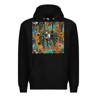 Black faith cross seamless pattern Premium Hoodie - HRA Design Shop