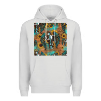 Dove Grey faith cross seamless pattern Premium Hoodie - HRA Design Shop