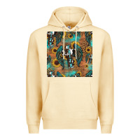 Pina Colada faith cross seamless pattern Premium Hoodie - HRA Design Shop