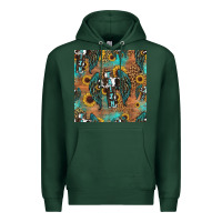 Sports Green faith cross seamless pattern Premium Hoodie - HRA Design Shop