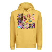 Antique Gold he is risen easter Premium Hoodie - Neo Western