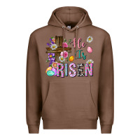 Chestnut he is risen easter Premium Hoodie - Neo Western