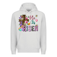 Dove Grey he is risen easter Premium Hoodie - Neo Western
