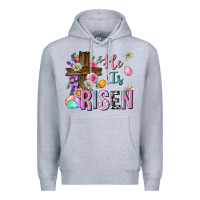 Heather Grey he is risen easter Premium Hoodie - Neo Western