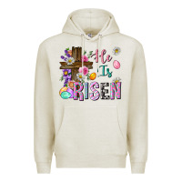 Oatmeal Heather he is risen easter Premium Hoodie - Neo Western