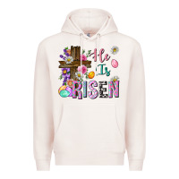 Pale Pink he is risen easter Premium Hoodie - Neo Western