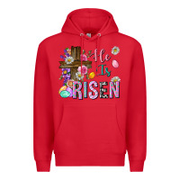 Red he is risen easter Premium Hoodie - Neo Western