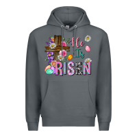 Rock he is risen easter Premium Hoodie - Neo Western