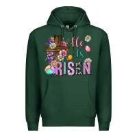Sports Green he is risen easter Premium Hoodie - Neo Western
