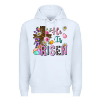White he is risen easter Premium Hoodie - Neo Western