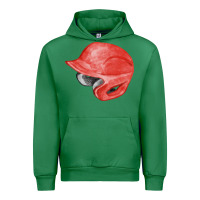 Emerald red baseball helmet fa element Urban Hoodie - FaDigitalArtStudio