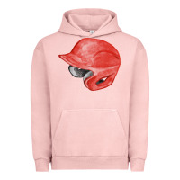 Pigment Salmon red baseball helmet fa element Urban Hoodie - FaDigitalArtStudio