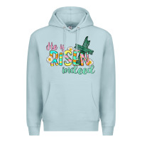 Blue Mist He is risen indeed Easter Premium Hoodie - CowGirlArtShop