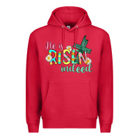 Cardinal He is risen indeed Easter Premium Hoodie - CowGirlArtShop