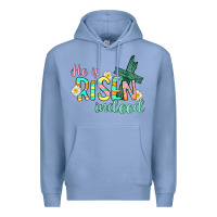 Colony Blue He is risen indeed Easter Premium Hoodie - CowGirlArtShop