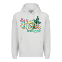 Dove Grey He is risen indeed Easter Premium Hoodie - CowGirlArtShop