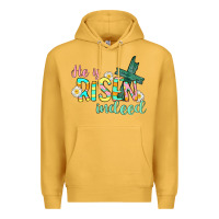 Mustard He is risen indeed Easter Premium Hoodie - CowGirlArtShop