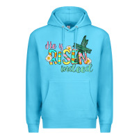 Ocean Blue He is risen indeed Easter Premium Hoodie - CowGirlArtShop