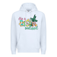 White He is risen indeed Easter Premium Hoodie - CowGirlArtShop