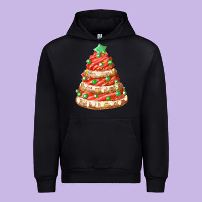 Red Christmas Cookie Cake Fa Element Urban Hoodie Designed By Fadigitalartstudio