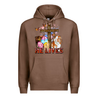 Chestnut He lives Easter Day Premium Hoodie - CowGirlArtShop