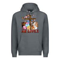 Rock He lives Easter Day Premium Hoodie - CowGirlArtShop