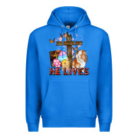 True Royal He lives Easter Day Premium Hoodie - CowGirlArtShop