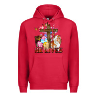 Cardinal He lives Easter Day Premium Hoodie - CowGirlArtShop