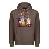 Coffee He lives Easter Day Premium Hoodie - CowGirlArtShop
