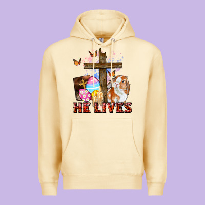 He Lives Easter Day Premium Hoodie Designed By Cowgirlartshop