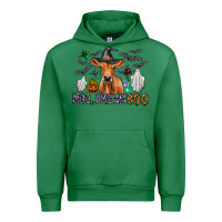Emerald Moo I Mean Boo Urban Hoodie - CowhideDigitalArt
