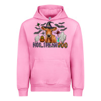 Fuchsia Pink Moo I Mean Boo Urban Hoodie - CowhideDigitalArt