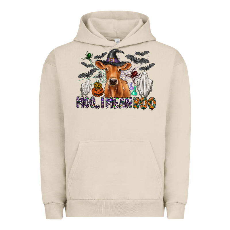 Moo I Mean Boo Urban Hoodie by CowhideDigitalArt | Teevron